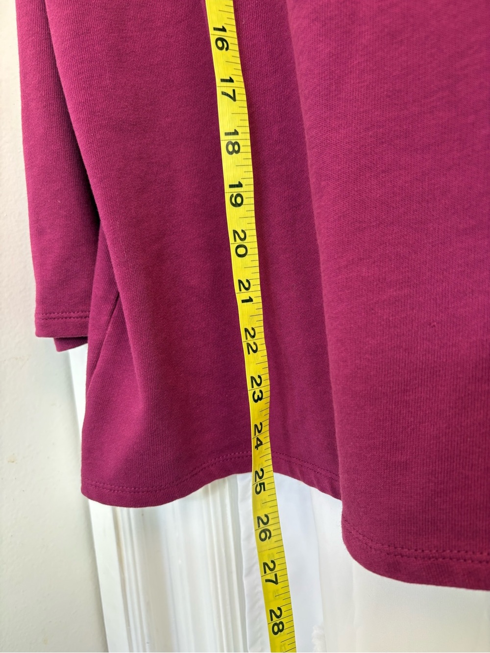 LOFT Tulip Back Raspberry Sweatshirt - Picture 6 of 6